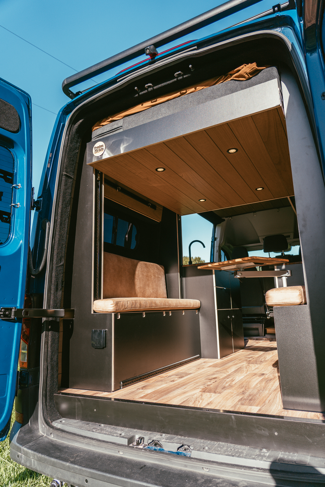 2025 4Motion Crafter camper conversion, rear doors open